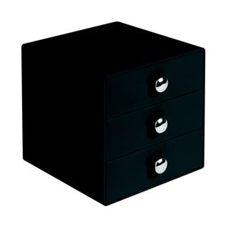 Czarny organizer z 3 szufladami iDesign Drawer