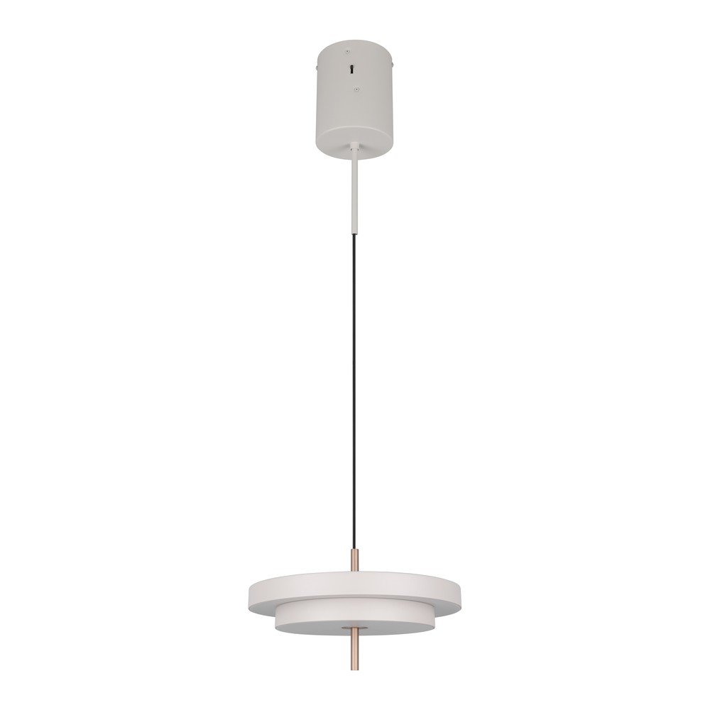 Lampa wisząca LED ze ściemniaczem w kolorze kości słoniowej Keaton – Trio