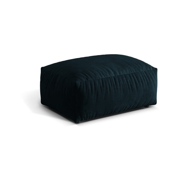 Ciemnoniebieski aksamitny podnóżek modułowy Martina – Micadoni -image-1