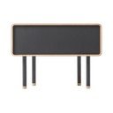 Dębowa szafka nocna z czarną szufladą Gazzda Fina