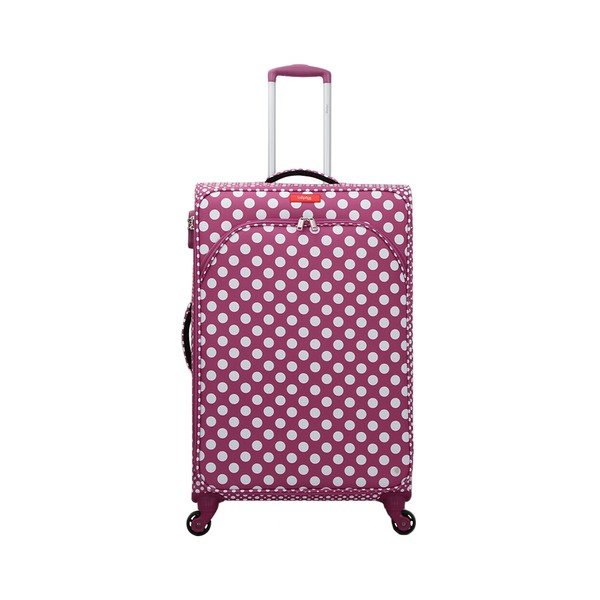 Fioletoworóżowa walizka z 4 kółkami Lollipops Jenny, wys. 77 cm