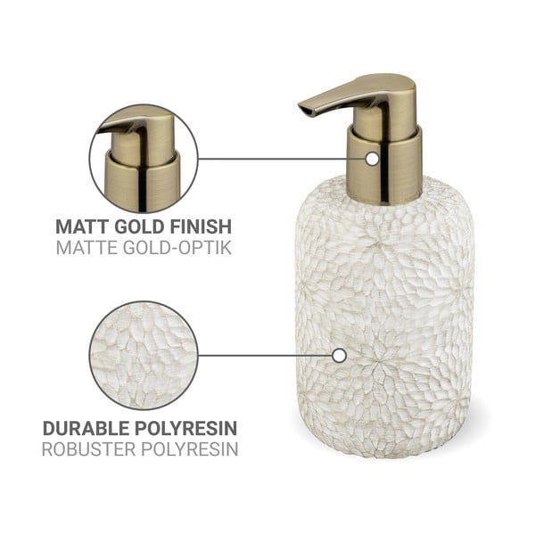 Biały dozownik do mydła z żywicy polimerowej 300 ml Montalfano – Wenko-image-4