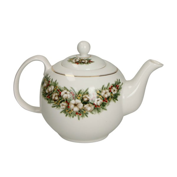 Porcelanowy dzbanek do herbaty ze świątecznym motywem Brandani Teiera Batuffoli