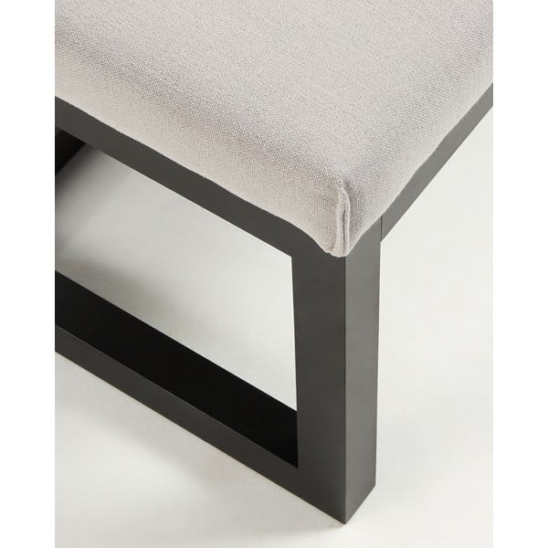 Czarno-szarobeżowa ławka Loya – Kave Home-image-3