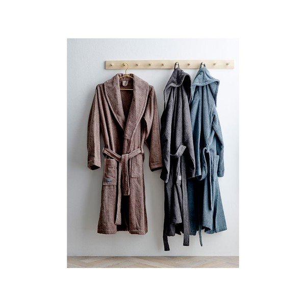 Niebieski szlafrok z bawełny organicznej rozmiar S/M − Södahl-image-2