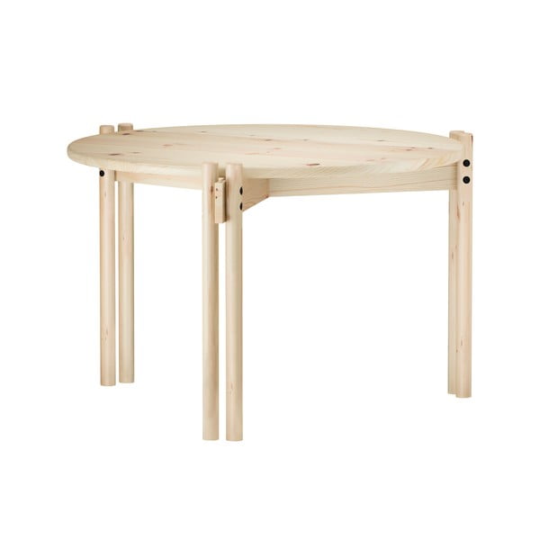 Naturalny okrągły stolik z litego drewna sosnowego ø 60 cm Sticks – Karup Design-image-3