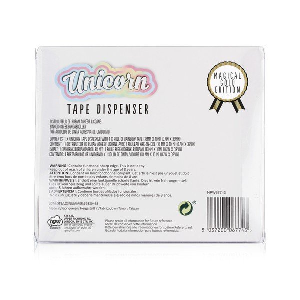Dyspenser do taśmy klejącej w kształcie jednorożca npw™ Pups To Go Unicorn-image-3