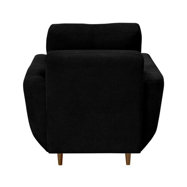 Czarny fotel z jasnymi nogami Mazzini Sofas Flower-image-3