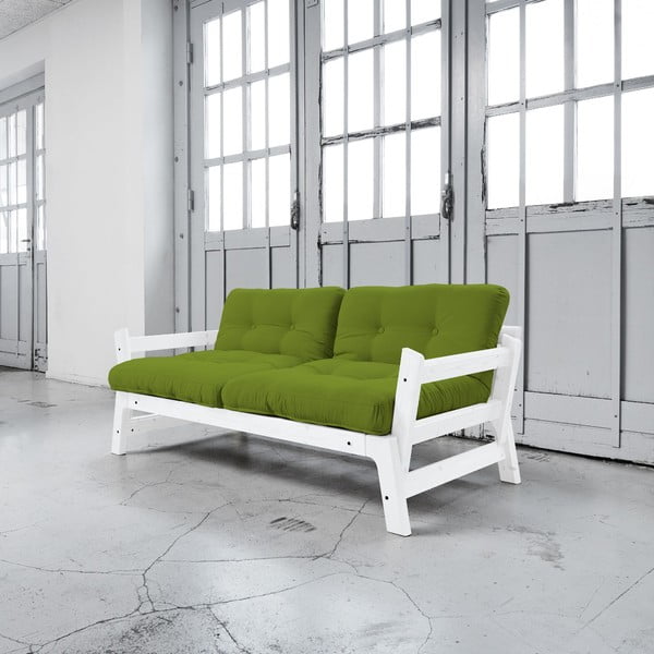 Sofa rozkładana Karup Step White/Lime