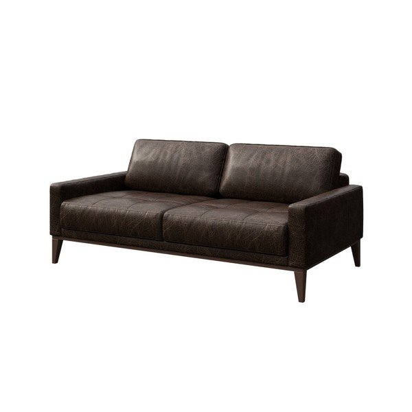 Ciemnobrązowa sofa skórzana MESONICA Musso Tufted, 173 cm-image-2