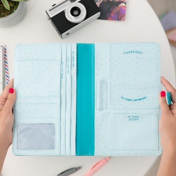 Organizer na paszport i dokumenty podróżne Mr. Wonderful Be curious-image-2