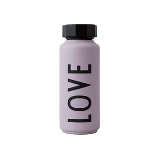 Fioletowa butelka termiczna Design Letters Love, 500 ml