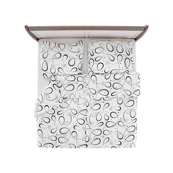 Czarno-biała krepowa pościel jednoosobowa 140x200 cm Top Class – B.E.S.-image-2