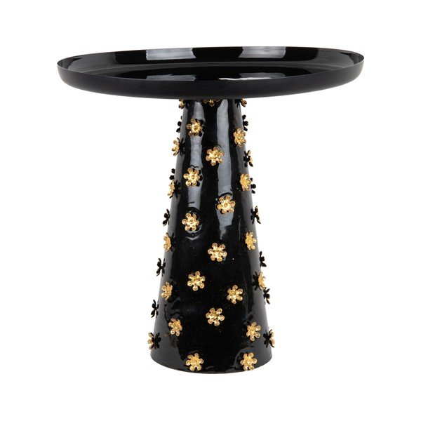 Metalowy okrągły stolik ø 50 cm Golden Flowers – Leitmotiv