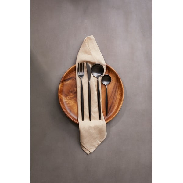 Czarne sztućce ze stali nierdzewnej 16 szt. Modern retro – Premier Housewares-image-1