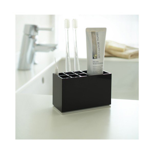 Czarny plastikowy stojak na szczoteczki do zębów Mist – YAMAZAKI-image-1
