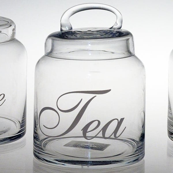 Pojemnik szklany na herbatę z wieczkiem Interiörhuset Tea