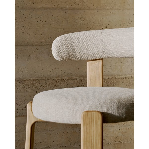 Beżowo-naturalne krzesło z litego drewna jesionowego Granite – Kave Home-image-2