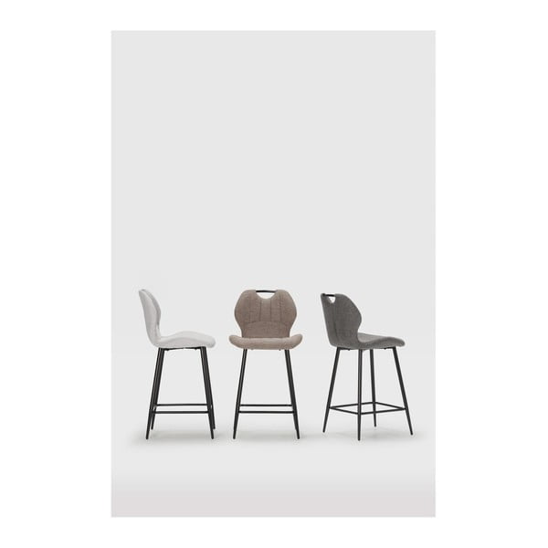 Szare hokery zestaw 2 szt. (wysokość siedziska 65 cm) Muli – Marckeric-image-1