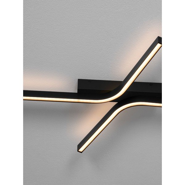 Aluminiowa lampa sufitowa LED ze ściemniaczem w kolorze matowej czerni 50x100 cm Akro – Nova Luce-image-2