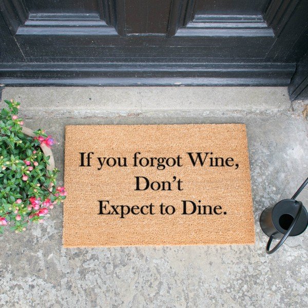 Wycieraczka z naturalnego włókna kokosowego Artsy Doormats If You Forgot Wine, 40x60 cm-image-1