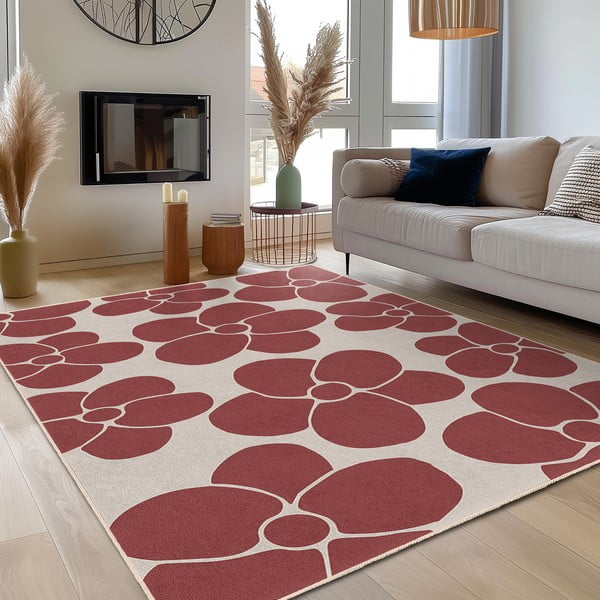 Czerwony dywan odpowiedni do prania 60x100 cm Red Meadow – Mila Home-image-3
