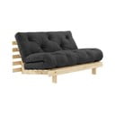 Ciemnoszara rozkładana sofa 140 cm Roots – Karup Design