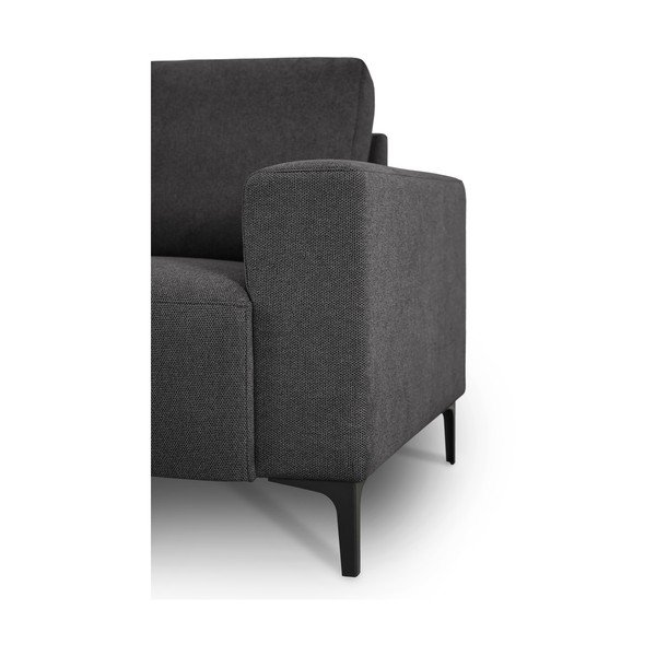 Antracytowy narożnik z tkaniny szenilowej (lewostronny/w kształcie litery L) Fabian – Scandic-image-4