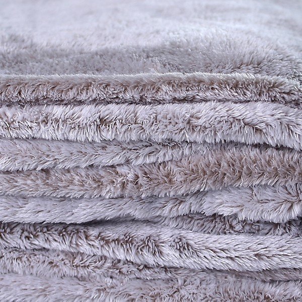 Szarobrązowy koc z mikrowłókna DecoKing Fluff Cappuccino, 170x210 cm-image-2