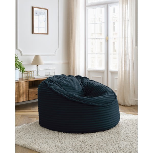 Ciemnoniebieski sztruksowy worek do siedzenia Socrate – Bobochic Paris-image-1