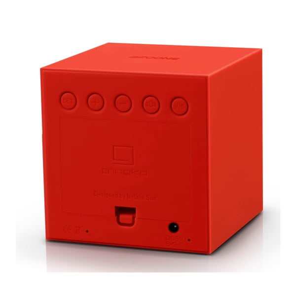 Czerwony budzik LED Gingko Gravitry Cube-image-4