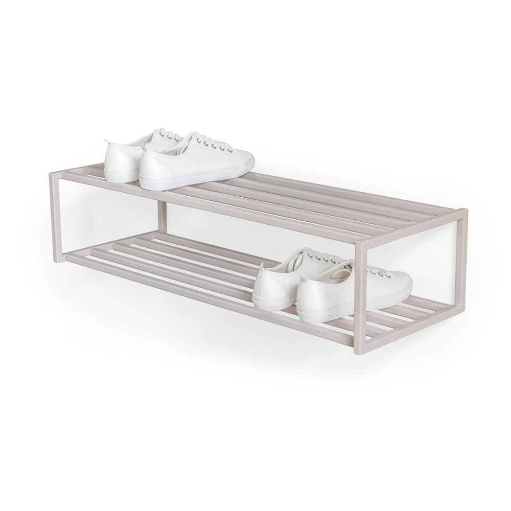 Szarobrązowa stalowa wisząca szafka na buty 78x20,5x30,5 cm School – Spinder Design