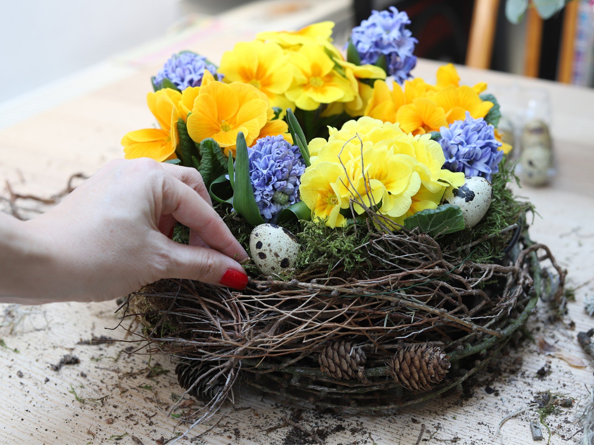 Prymule, hiacynty i inne wiosenne kwiaty możesz „posadzić” w formie do babki.