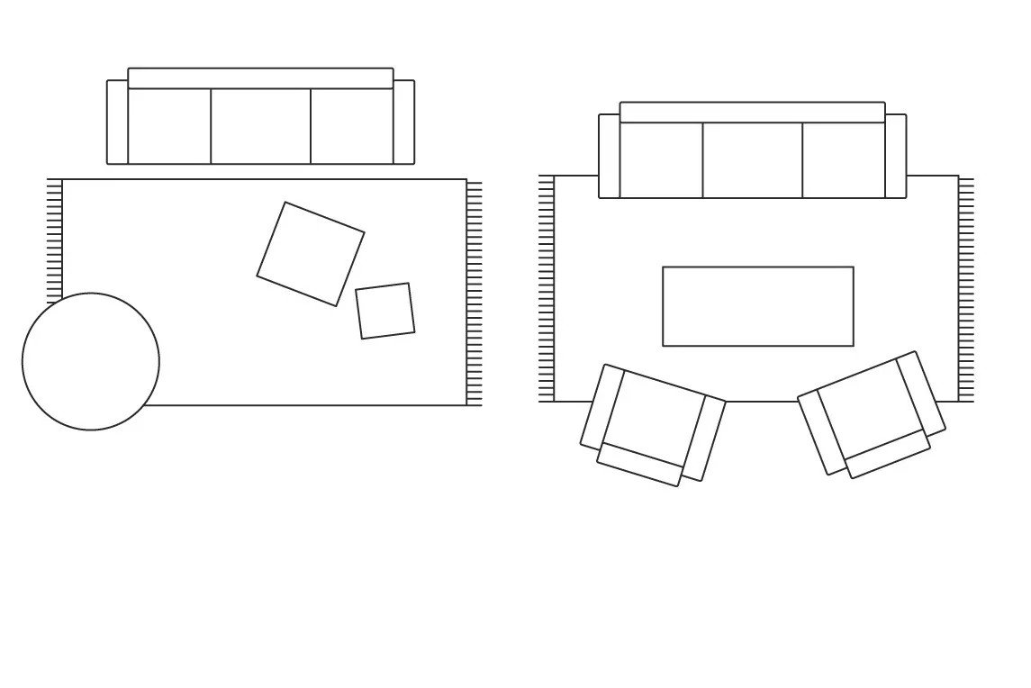W małym salonie postaw na jasne kolory i mniej okazałe wzory. Przestrzeń oszczędzisz wybierając kompaktowe meble.