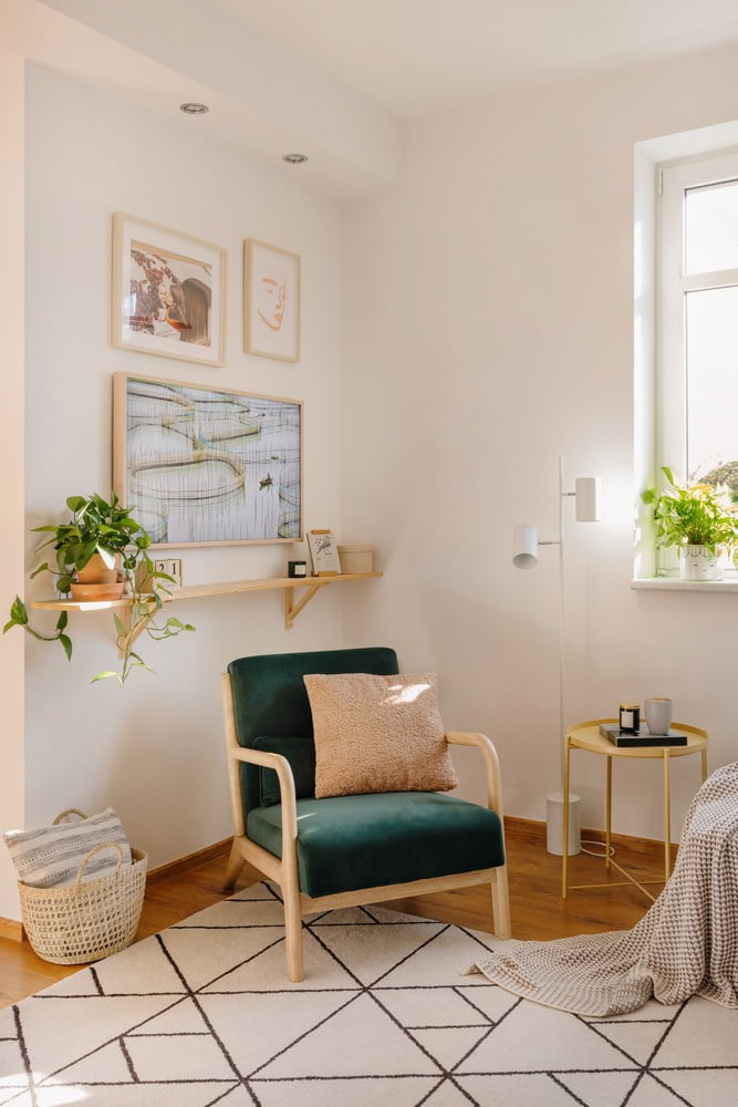 Inspiracje: Salon, Styl skandynawski, Tekstylia