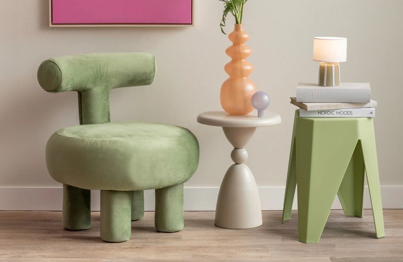 Wnętrza w odcieniu matcha green