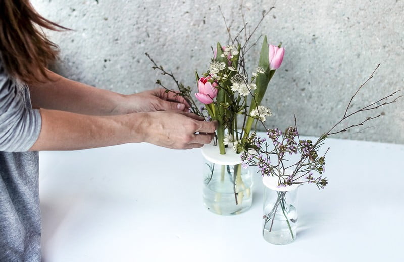 DIY. Pokrywka na wazon z otworami na kwiaty