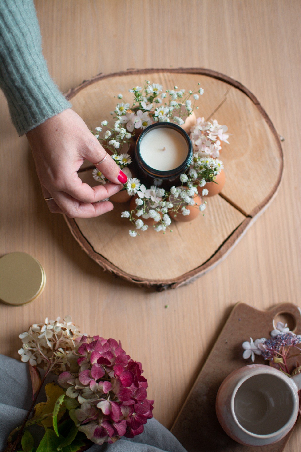 Wiosenny wianek może mieć też taką formę.