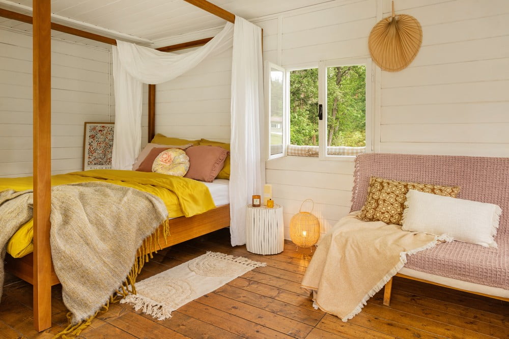 Inspiracje: Rustykalny styl, Sypialnia