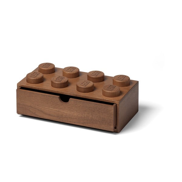 Dziecięcy pojemnik z drewna dębowego bejcowanego na ciemno LEGO® Wood