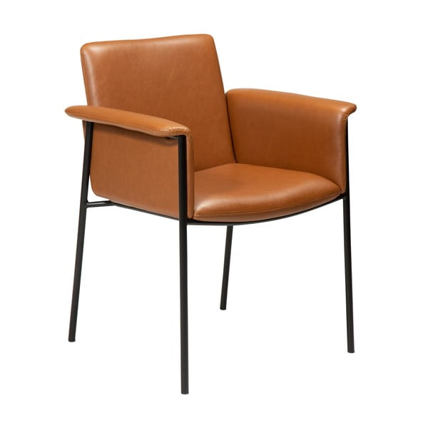 Brązowe krzesło do jadalni z imitacji skóry DAN-FORM Denmark Vale