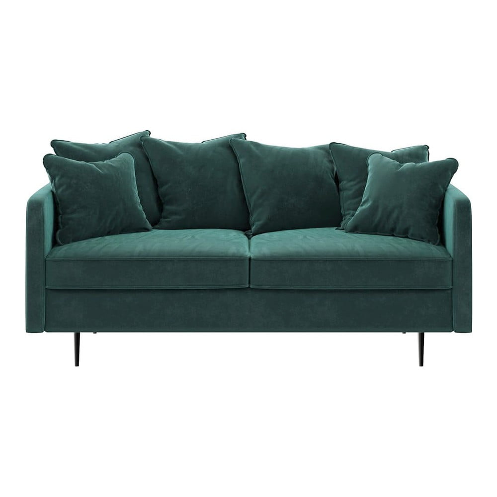 Ciemnoturkusowa aksamitna sofa Ghado Esme, 176 cm
