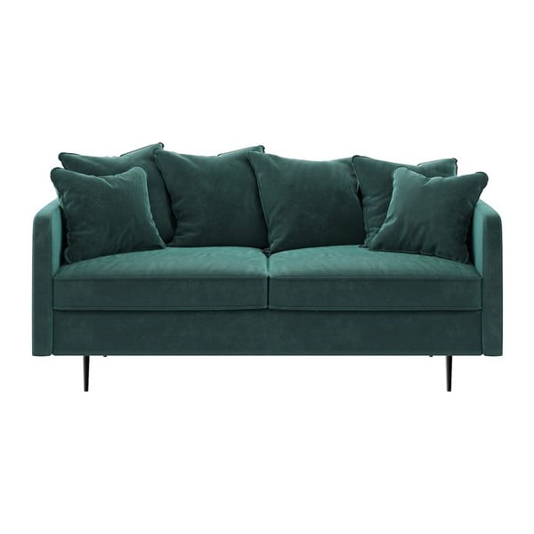Ciemnoturkusowa aksamitna sofa Ghado Esme, 176 cm