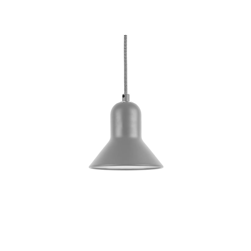 Szara lampa wisząca Leitmotiv Slender, wys. 14,5 cm