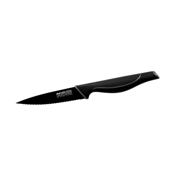 Czarny nierdzewny ząbkowany nóż Nirosta Wave