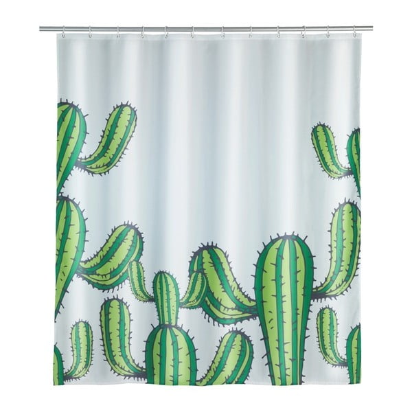 Zasłona prysznicowa Wenko Cactus, 180x200 cm