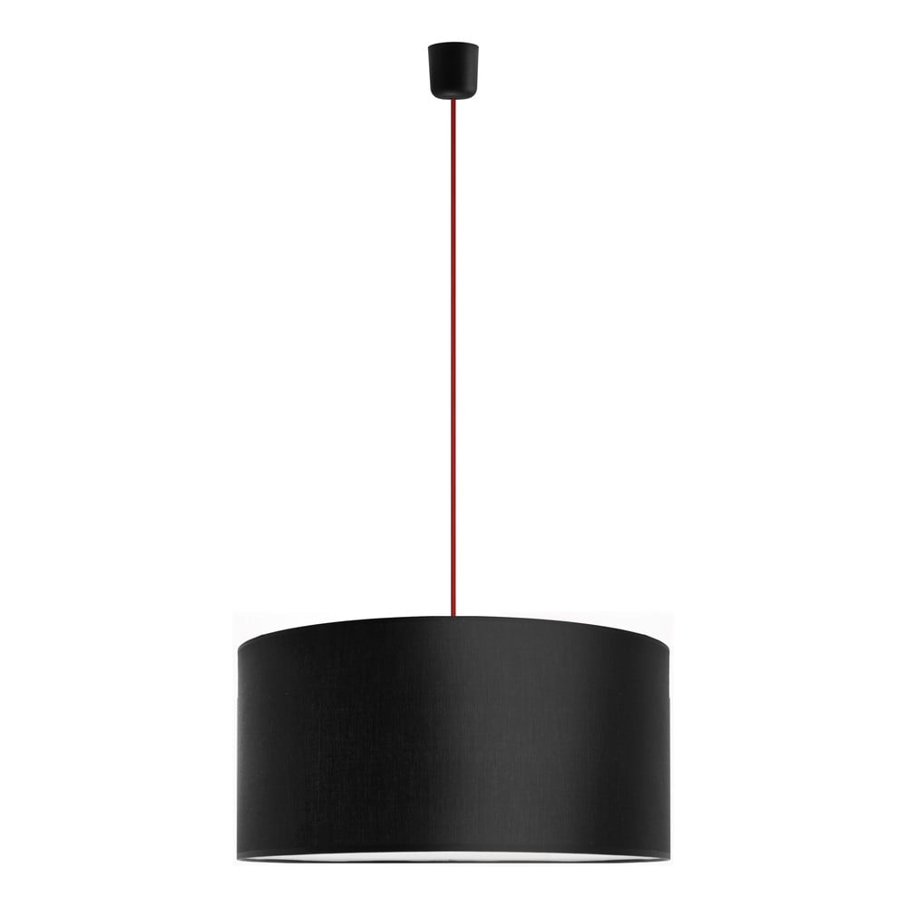 Lampa wisząca Tres XL, czerwona/czarna