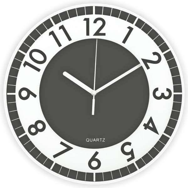 Ciemnopomarańczowy zegar ścienny Postershop Moderna, ø 30 cm