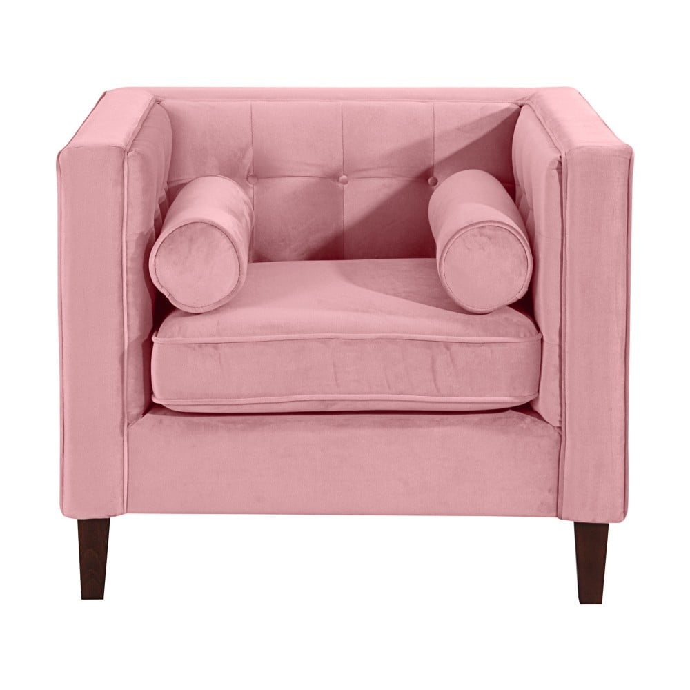 Różowy fotel Max Winzer Jeronimo