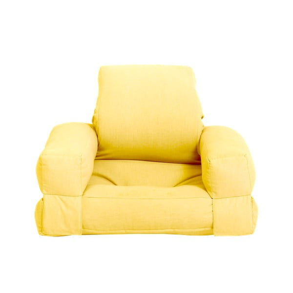 Żółty dziecięcy fotel rozkładany Karup Design Mini Hippo Yellow
